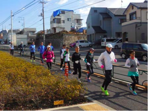 仲間と楽しくランニング